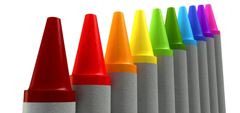 Wax crayons gradient perspective Stock Illustration