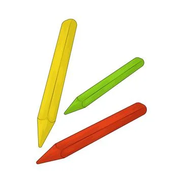 Wax crayons illustration Stock Illustration