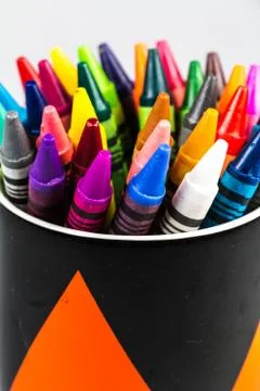 Wax crayons Stock Photos