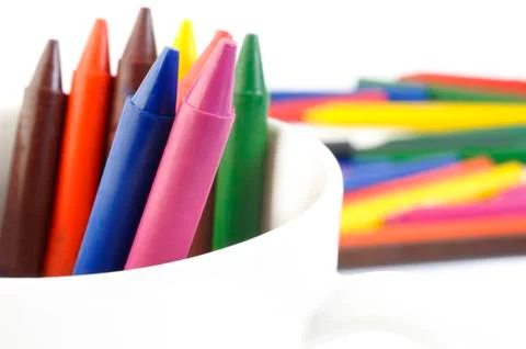 Wax crayons Stock Photos