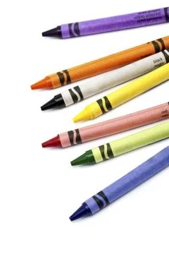 Wax crayons Stock Photos