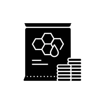 Wax discs bees extra color line icon. Pictogram for web page Stock Illustration