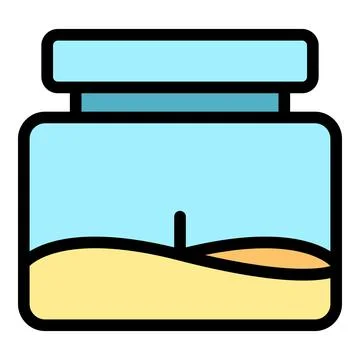 Wax jar candle icon vector flat 스톡 일러스트