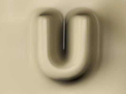 Wax letter U Stock Illustration