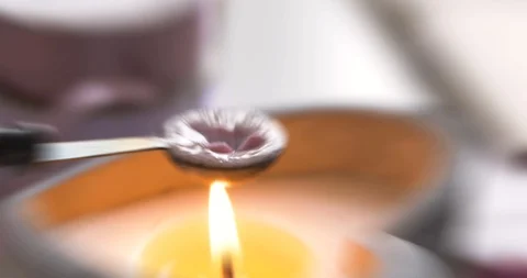 Wax melted and MACRO Stock Footage 123508877