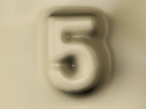 Wax number five Stock Illustration
