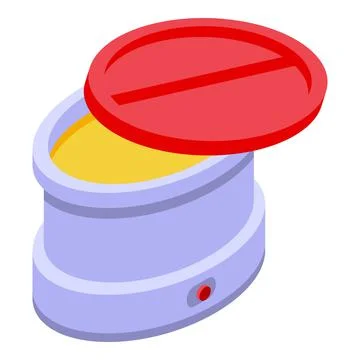 Wax pot icon isometric vector. Aromatic decoration 스톡 일러스트