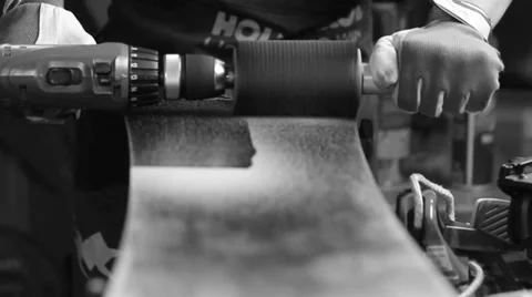 Wax removing with the drill Stock Footage 32592825