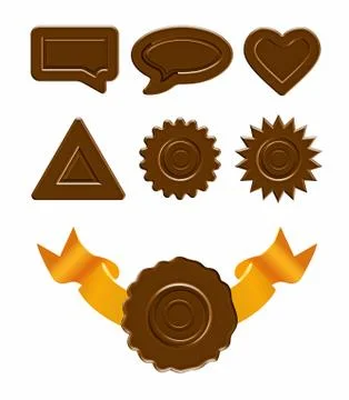 Wax seal collection Stock Illustration