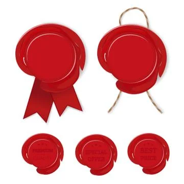Wax seal set Stock Illustration