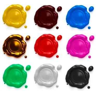 Wax seal with space for text Stock Illustration
