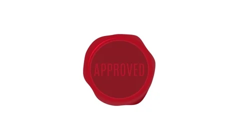Wax Seal Stamp Approved Text Stock Footage 101814260