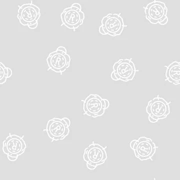 Wax seal stamp line vector seamless pattern Illustrazione stock