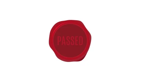 Wax Seal Stamp Passed Text Video stock 101814478