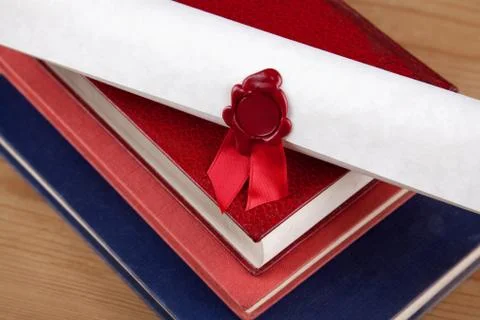 Wax sealed certificate Stock Photos
