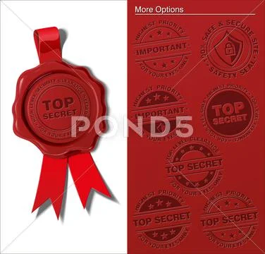 Wax Shield - Top Secret and Important Stock Illustration