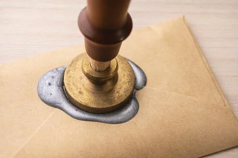 Wax stamp to create a three-dimensional impression. Photos
