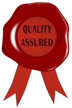 Wax stamp quality assured Stock Illustration