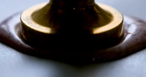 Wax stapming macro Stock Footage 123509970