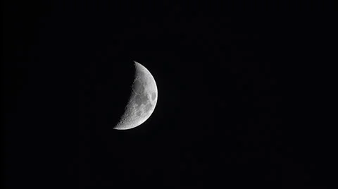 Waxing Crescent Moon Video stock 23573942