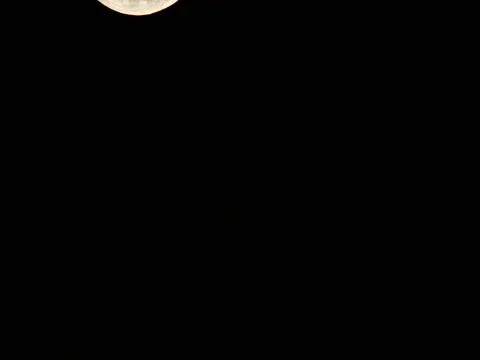 Waxing Crescent Moon.  March Worm Moon. Stock Footage 73306851