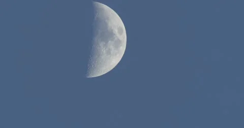 Waxing Crescent Moon Time Lapse, 46% Full 06-23-2015 Stock Footage 51535949