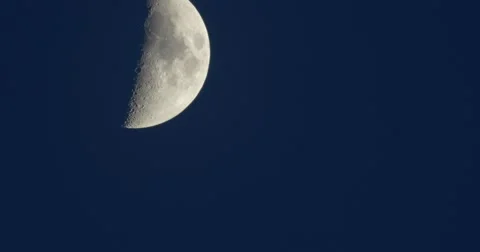 Waxing Crescent Moon Time Lapse. 46% Full. 06-23-2015 Stock Footage 51535993