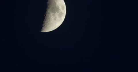 Waxing Crescent Moon Time Lapse. 46% Full. 06-23-2015 Stock Footage 51536033