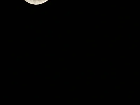 Waxing Crescent Moon. Twenty Three Percent Full. March Worm Moon. Vidéo 73127305