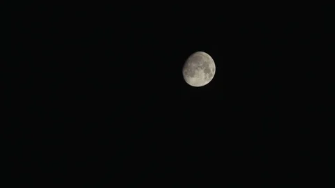 Waxing moon in winter timelapse Stock Footage