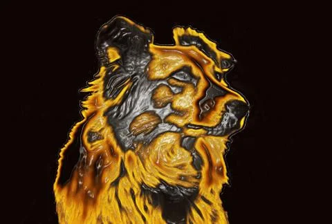 Waxy neon collie Stock Illustration