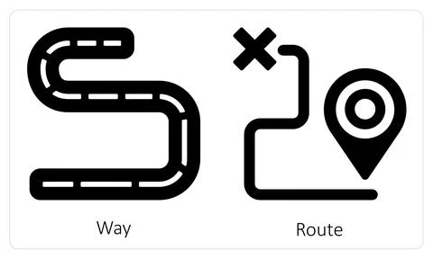 Way and Route Stock Illustration
