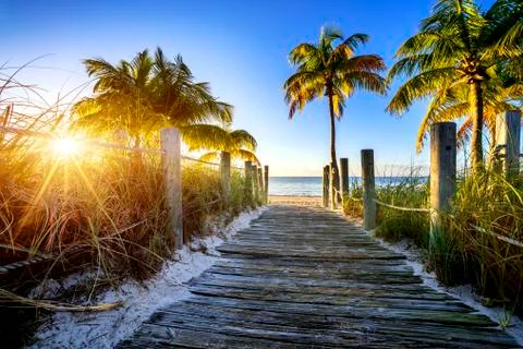 Way to the beach Foto stock