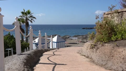 Way to the beach on Playa El Duque Stock Footage 151979644