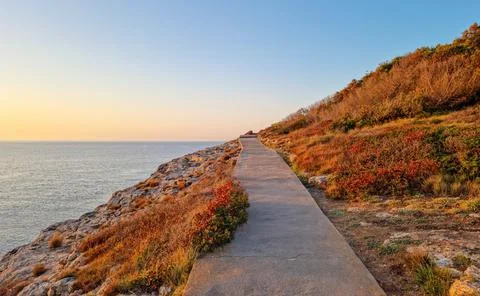 Way at the cliffs Stock Photos