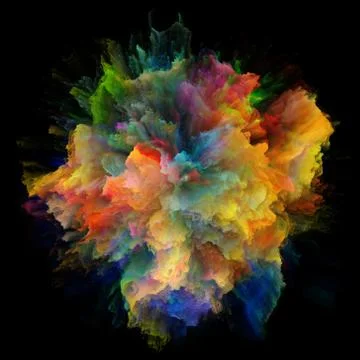 Way of Color Splash Explosion Stock Illustration