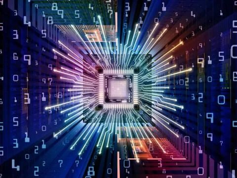 Way of Computer CPU Stock Illustration