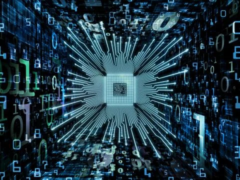 Way of Computer CPU Ilustração Stock