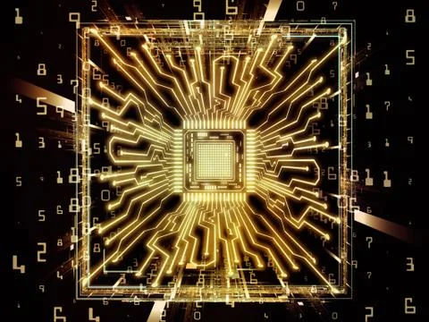 Way of Computer CPU Stock Illustration