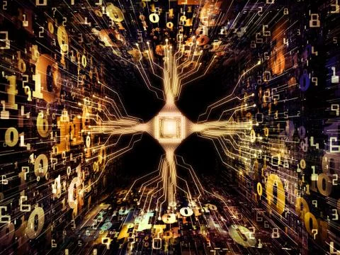 Way of Computer CPU Stock Illustration