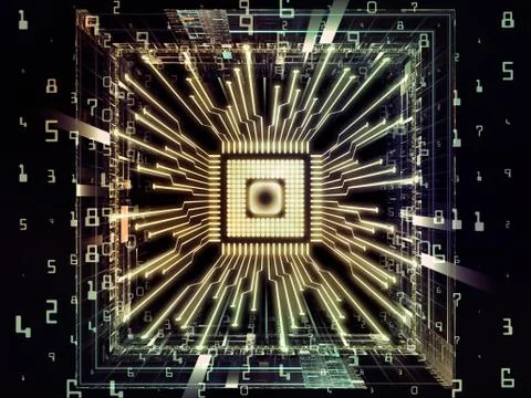 Way of Computer CPU Illustrazione stock