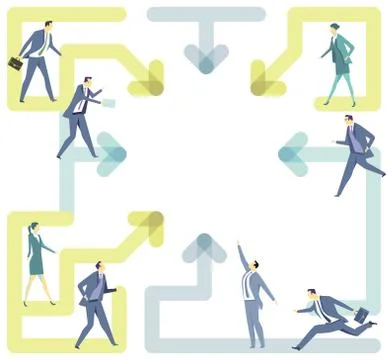 Way connection, cooperation concept Stock Illustration