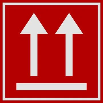 This Way Up. Correct Orientation Indicator. Packaging Symbol. Sign and Labe.. Stock Illustration