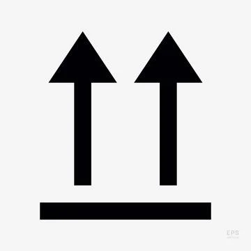 This Way Up. Correct Orientation Indicator. Packaging Symbol. Sign and Labe.. Stock Illustration