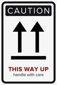 This Way Up. Correct Orientation Indicator. Packaging Symbol. Sign and Labe.. Stock Illustration