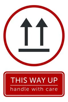 This Way Up. Correct Orientation Indicator. Packaging Symbol. Sign and Labe.. Stock Illustration