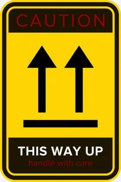 This Way Up. Correct Orientation Indicator. Packaging Symbol. Sign and Labe.. Stock Illustration