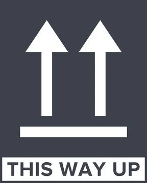 This Way Up. Correct Orientation Indicator. Packaging Symbol. Sign and Labe.. Stock Illustration