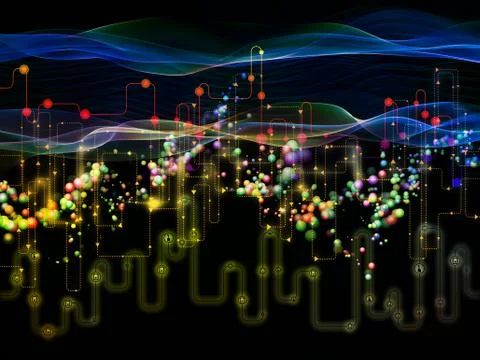 Way of Data Flow Stockillustratie