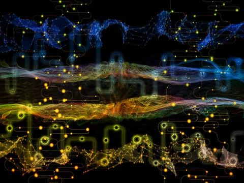 Way of Data Flow 스톡 일러스트